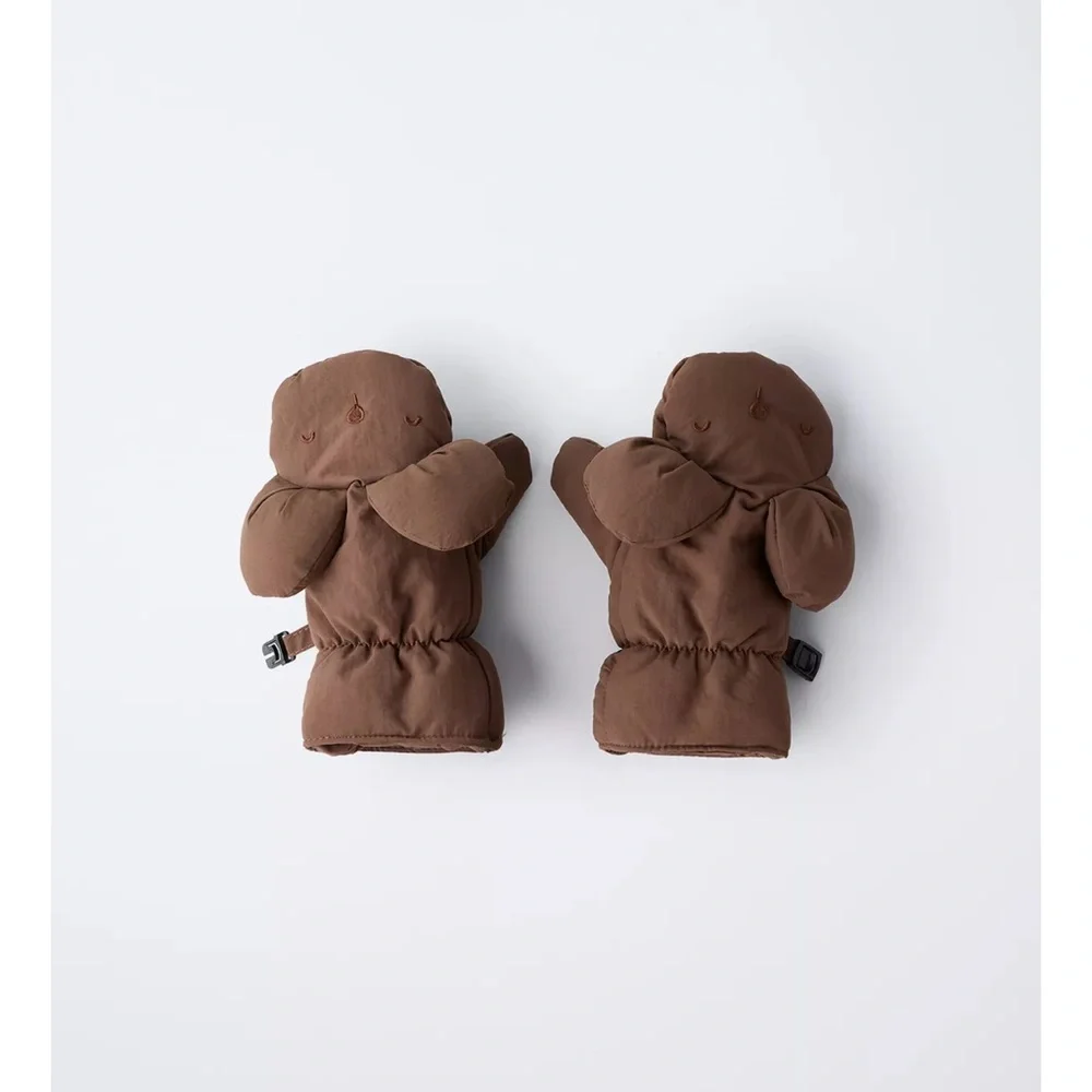 ZARA NYLON MITTENS WITH EARS